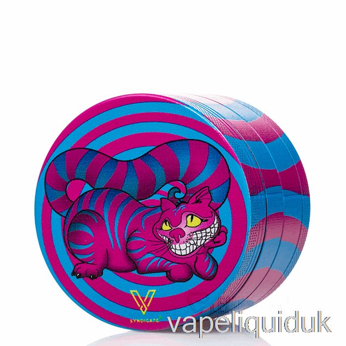 V Syndicate 2.5inch 4-Piece SharpShred 360o Grinder Seshigher Cat Vape Juice